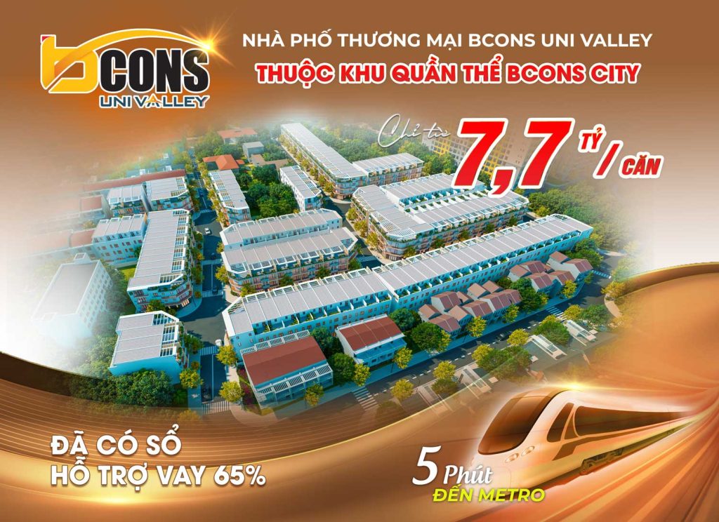 Nhà phố thương mại Bcons Uni Valley