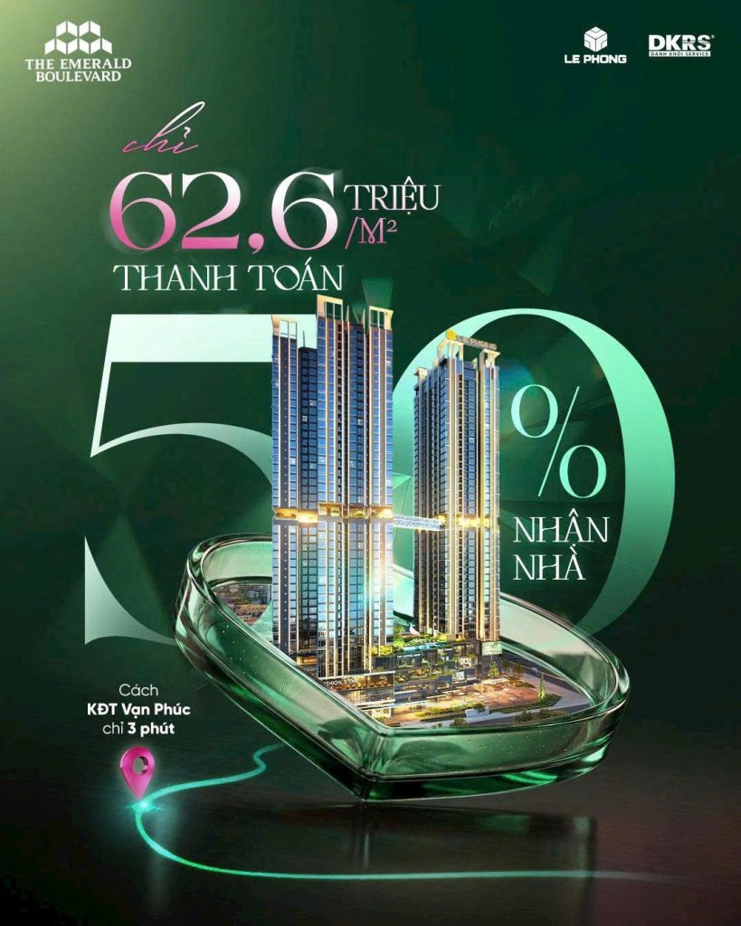 Giá bán The Emerald Boulevard 62,6 triệu/m2