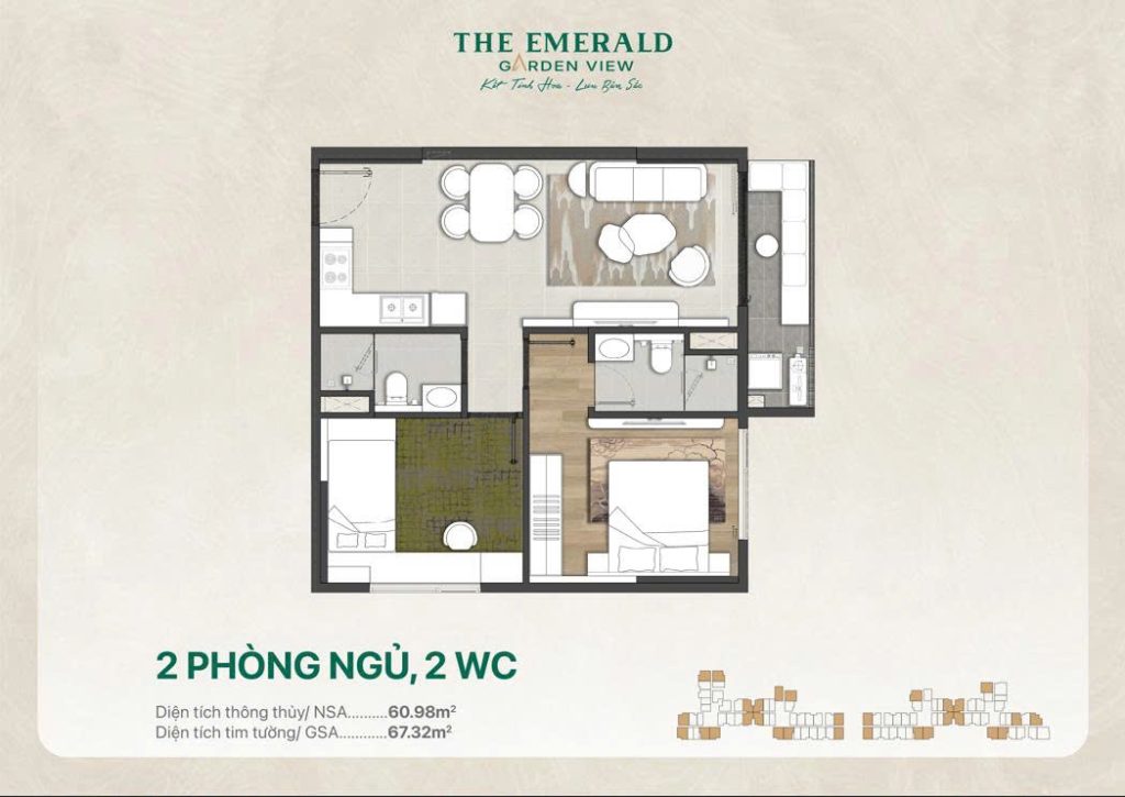 Thiết kế căn hộ The Emerald Garden View