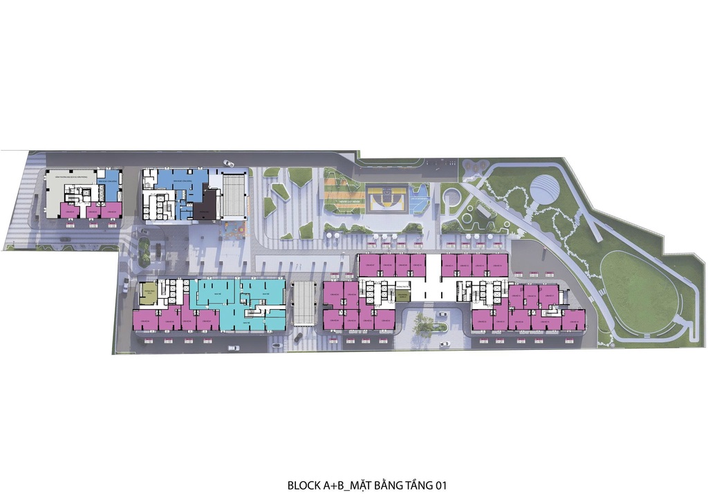 Mặt bằng tầng 1 - Bcons New Sky Thuận An Mặt bằng tầng 1 - Bcons New Sky Thuận An