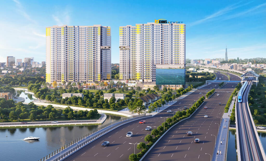 Vị trí Bcons New Sky mặt tiền Quốc lộ 13 Bình Dương