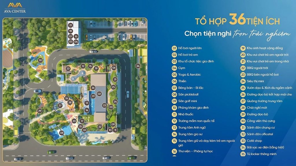 Tiện Ích Ava Center – Chuẩn Sống Trung Tâm