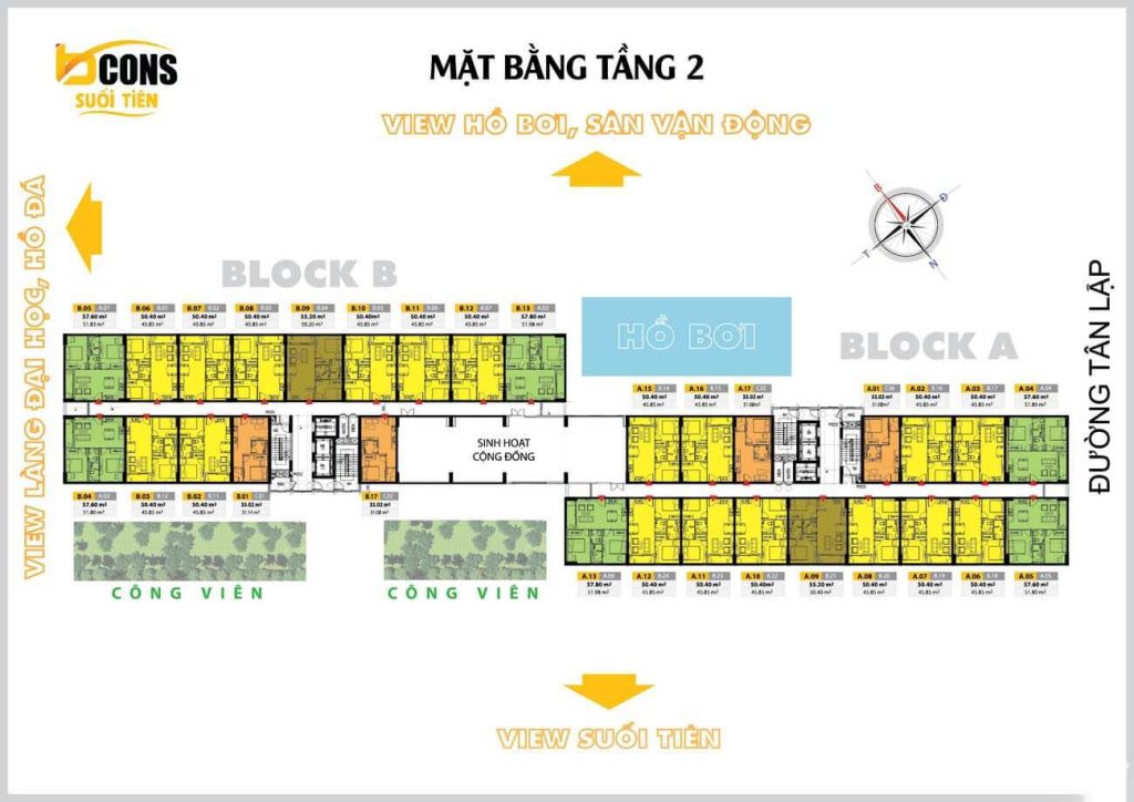 Mặt Bằng Bcons Suối Tiên Mặt Bằng Bcons Suối Tiên