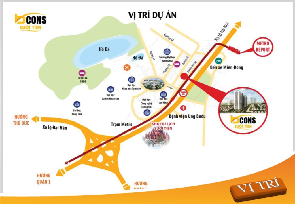Vị trí Dự Án Bcons Suối Tiên Vị trí Dự Án Bcons Suối Tiên