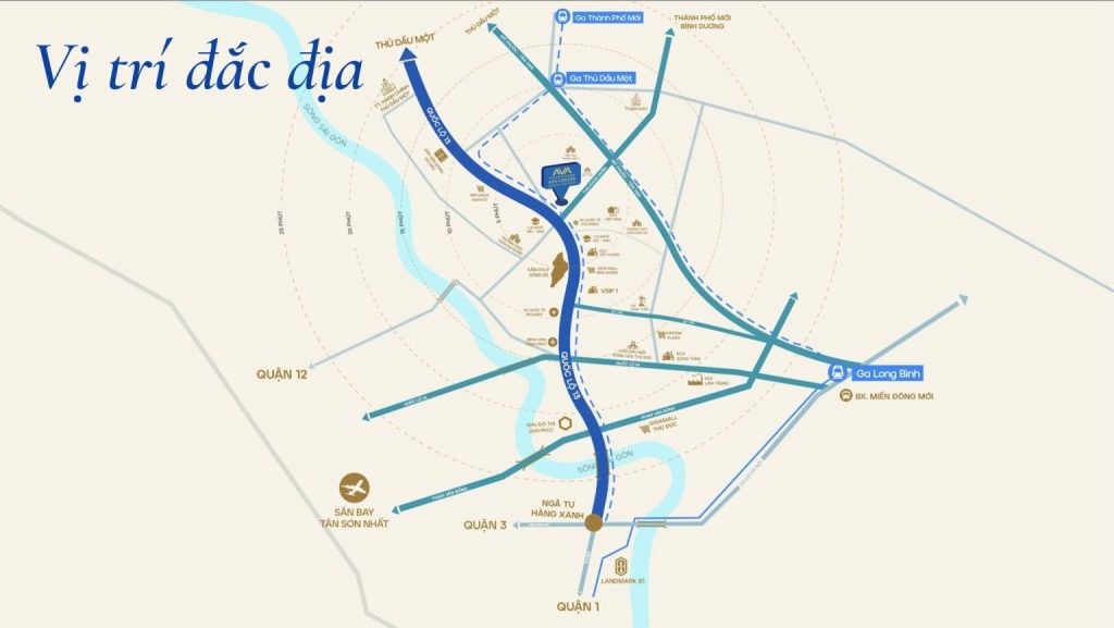 Vị Trí Ava Center – Lợi Thế Trung Tâm Hiếm Có Tại Thuận An