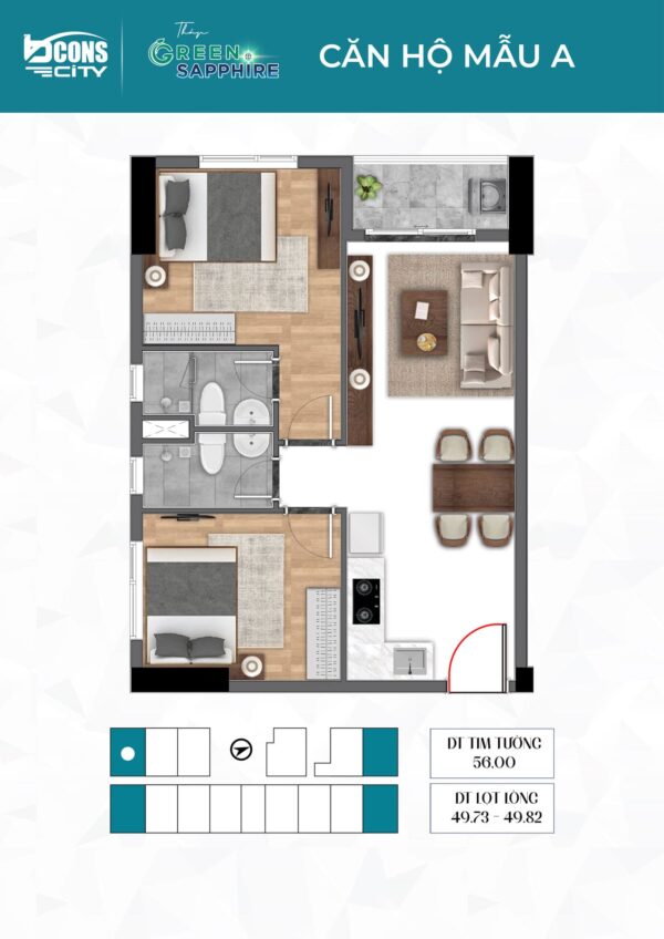 Layout thiet ke mau a can ho green sapphire