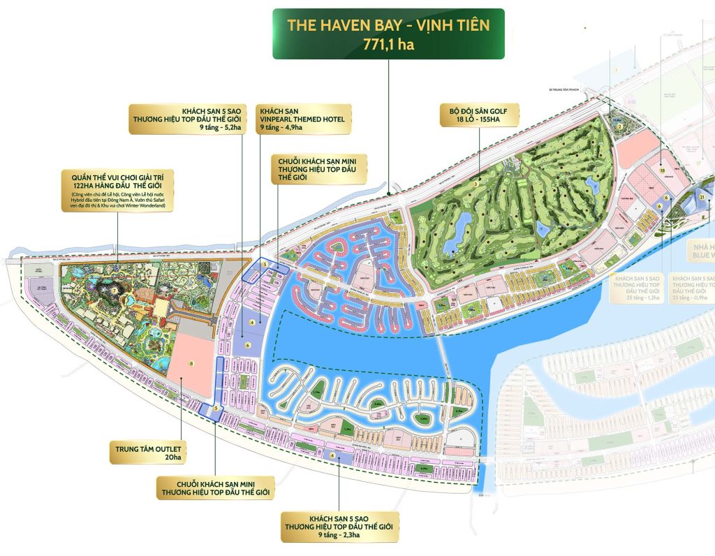 Phân khu A: The Haven Bay (Vịnh Tiên) - 771.1 ha