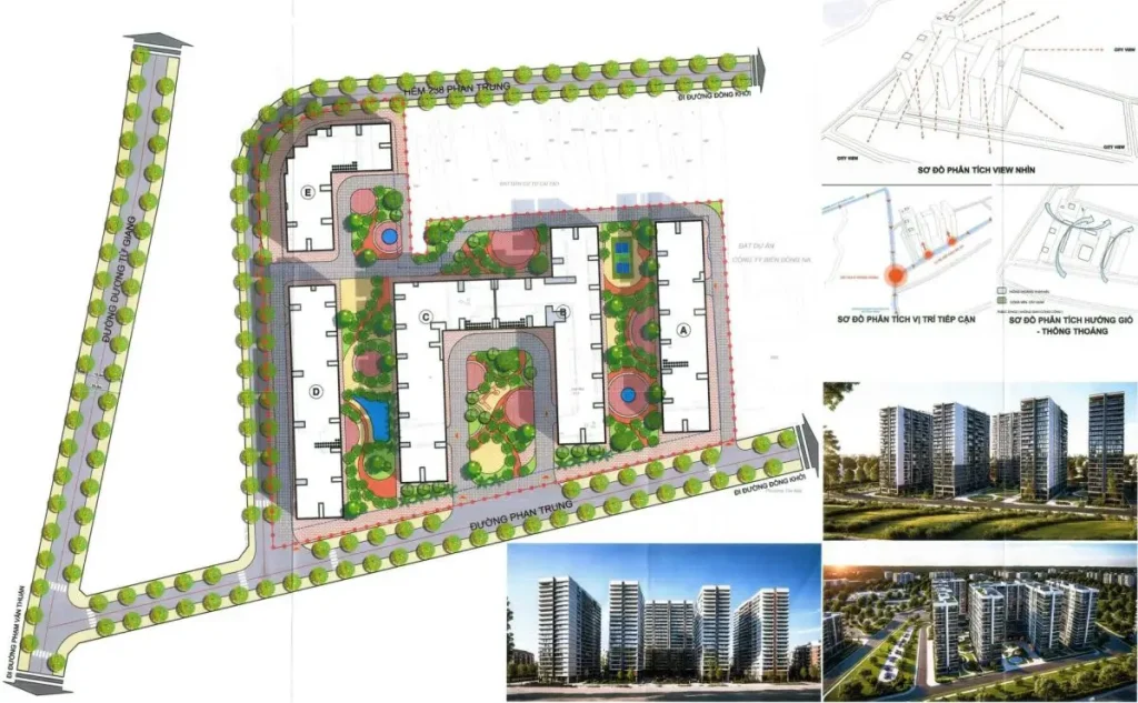 Mặt bằng tổng thể dự án Bcons Tam Hiệp